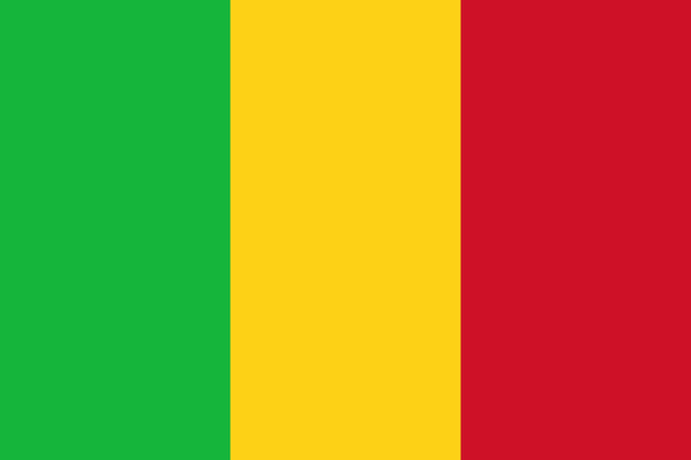 Sfondo della bandiera del Mali Illustrazione Texture Bandiera piatta