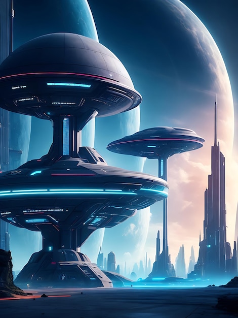 sfondo della fantascienza futuristica moderna