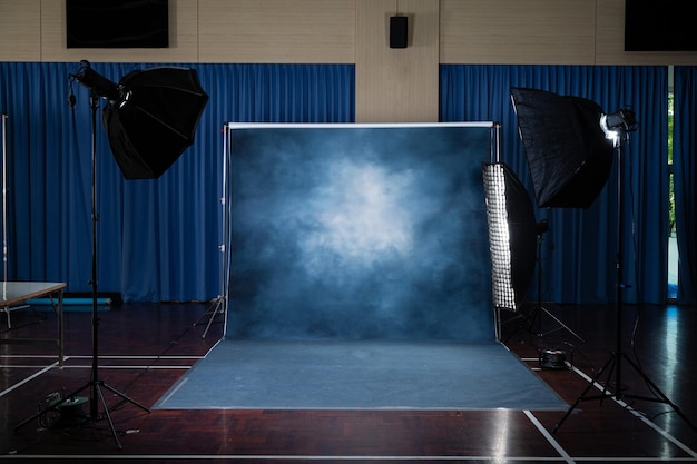 Sfondo della foto per la struttura della vernice di colore blu del ritratto