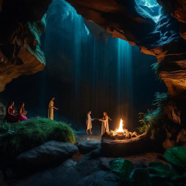sfondo della grotta magica
