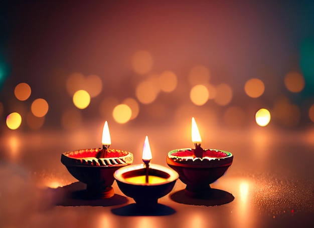 sfondo della lampada a olio diwali