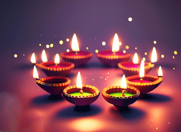 sfondo della lampada a olio diwali