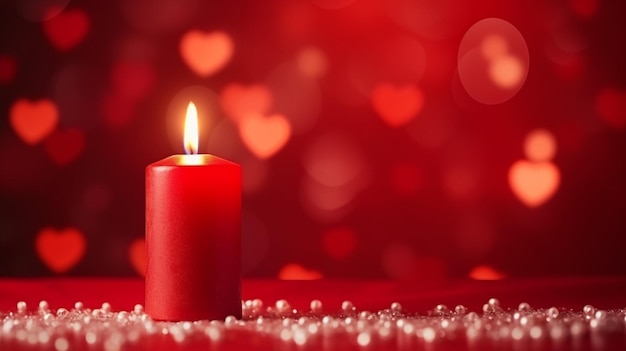 Sfondo della luce delle candele di San Valentino