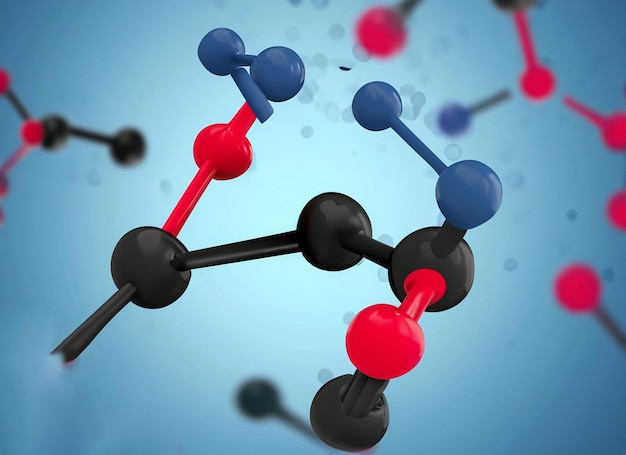 sfondo della molecola 3d
