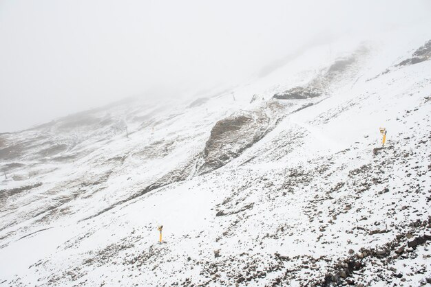 Sfondo della montagna di neve