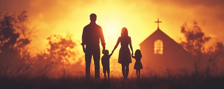 sfondo della silhouette familiare