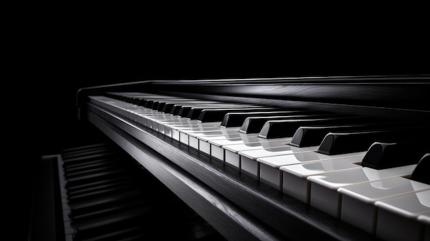 Sfondo della tastiera del pianoforte Illustrazione AI GenerativexA