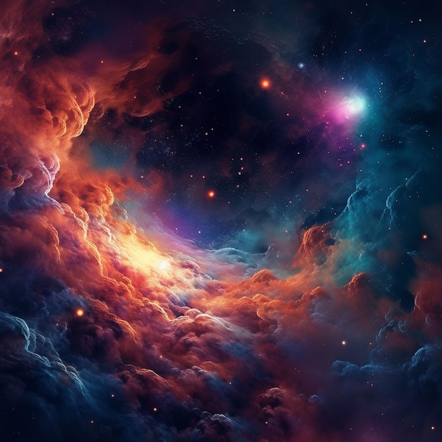 sfondo dello spazio fotografico con polvere di stelle e stelle lucenti cosmo colorato realistico con nebulosa e via lattea