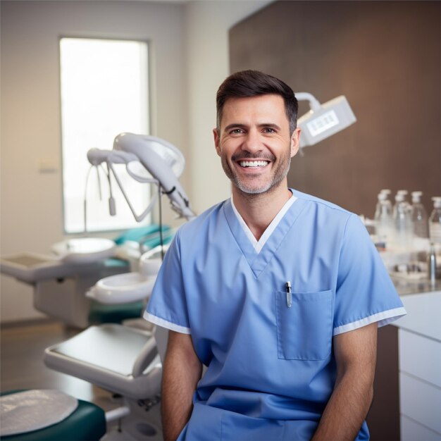 sfondo dentista maschio