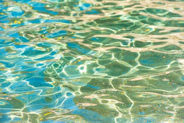 Sfondo di acqua limpida, struttura naturale blu.