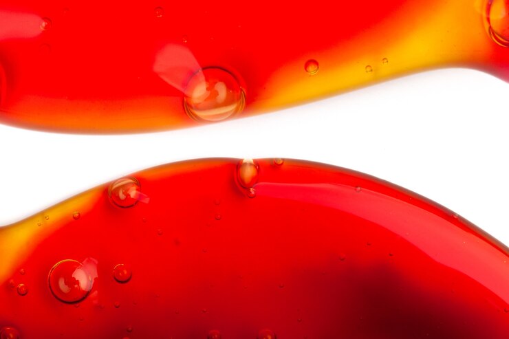 Sfondo di arte liquida con bolle di ossigeno Sfondo al neon strutturato astratto di melma Foto macro