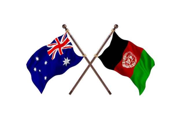 Sfondo di bandiere Australia contro Afghanistan