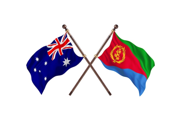 Sfondo di bandiere Australia contro Eritrea