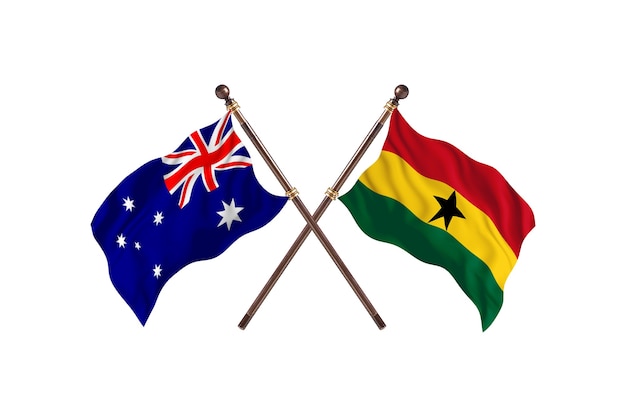 Sfondo di bandiere Australia contro Ghana