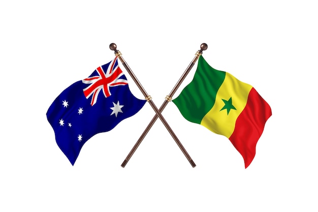 Sfondo di bandiere Australia contro Senegal