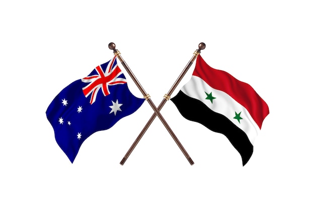 Sfondo di bandiere Australia contro Siria