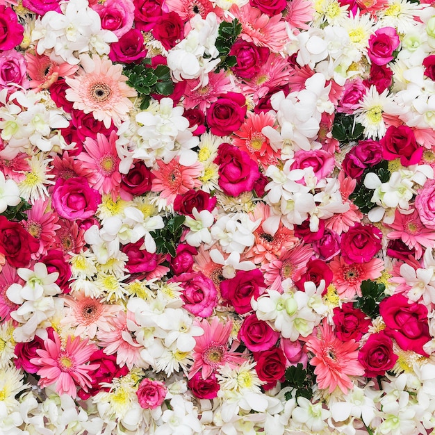 Sfondo di bellissimi fiori per la scena del matrimonio