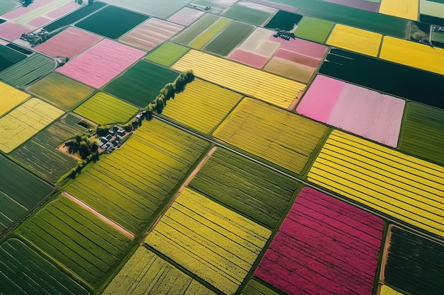 Sfondo di campi colorati