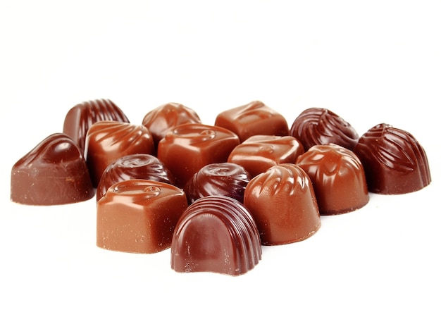 sfondo di caramelle al cioccolato marrone