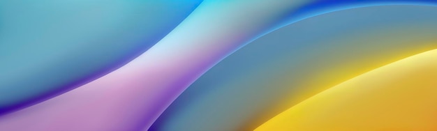 Sfondo di carta da parati panoramica gradiente colorato astratto organico IA generativa