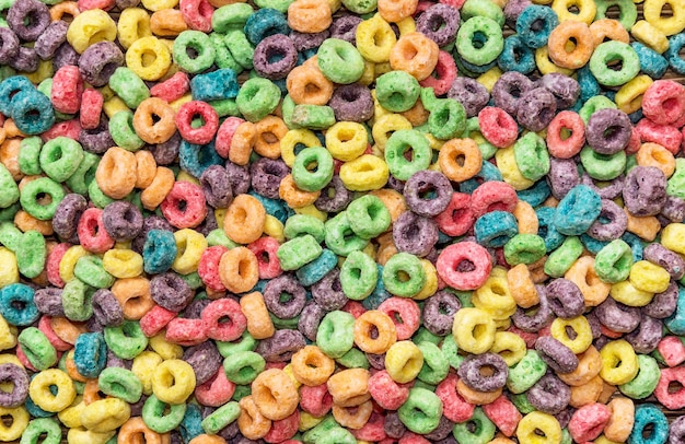 Sfondo di cereali colorati rotondi