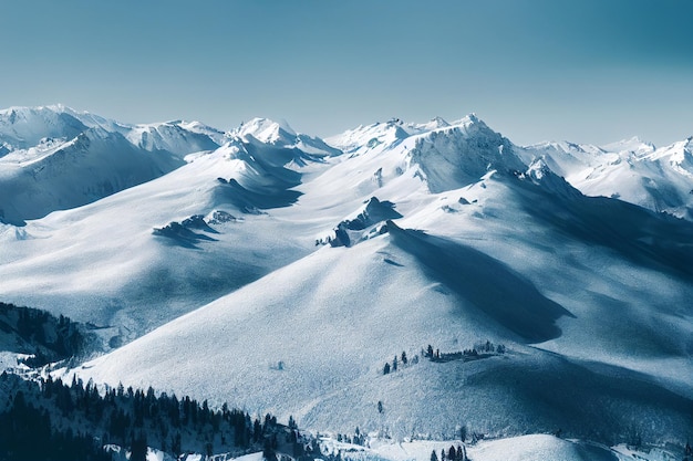 Sfondo di cime innevate