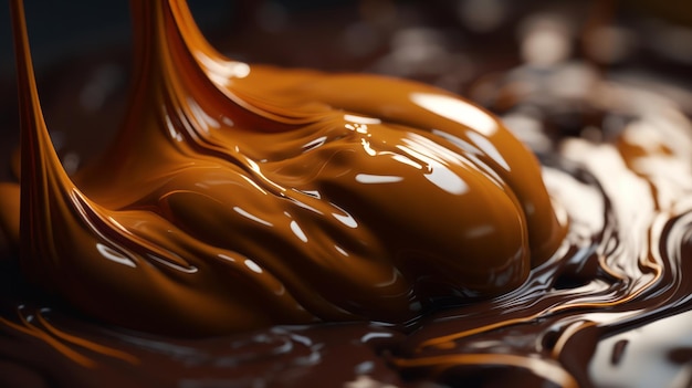 Sfondo di cioccolato e caramello