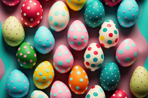 Sfondo di colorate uova di Pasqua