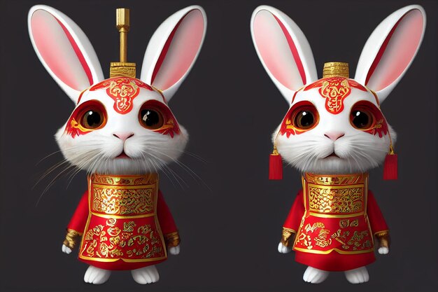Sfondo di coniglio di Capodanno cinese