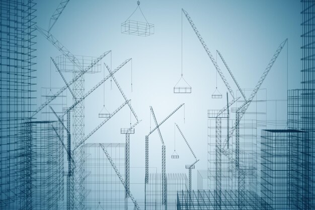 Sfondo di costruzione digitale creativa