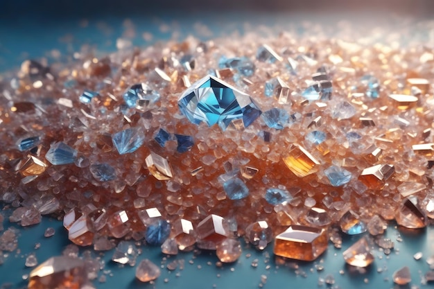 Sfondo Di Cristalli Di Zucchero Sfondo Di Cristalli Di Zucchero Sfondo Di Diamanti Di Zucchero Sfondo Di Cristallo AI Generativo