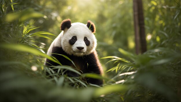 sfondo di cucciolo di panda leonardo ai