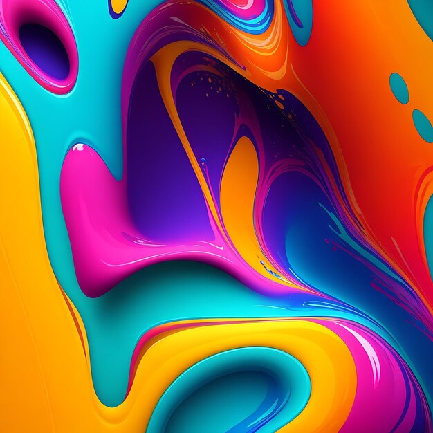 Sfondo di design liquido colorato AI generato