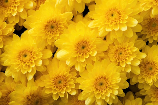 Sfondo di fiori di crisantemo giallo