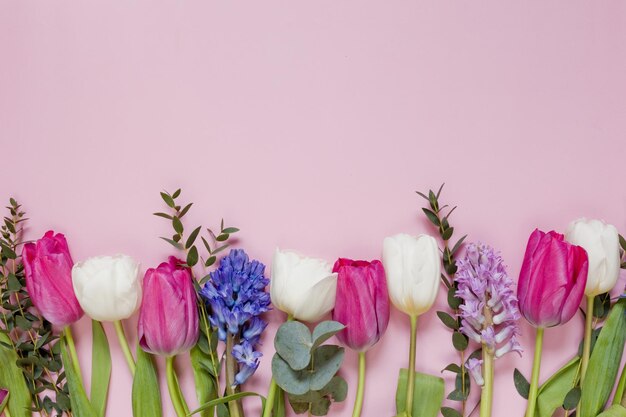 Sfondo di fiori di primavera con spazio di copia