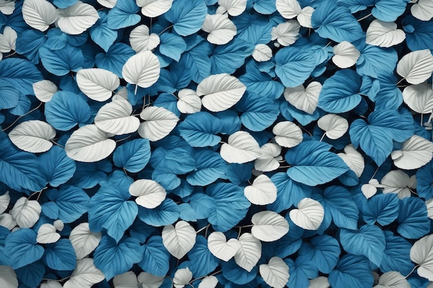 Sfondo di foglie blu Sfondo di foglie bellissime Sfondo di foglie Sfondo di foglie AI generativo