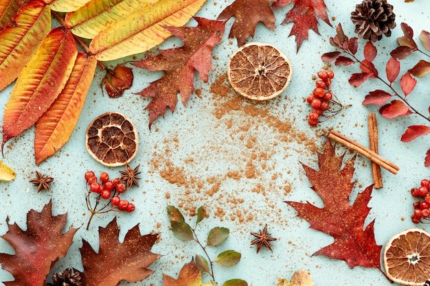 sfondo di foglie d'autunno