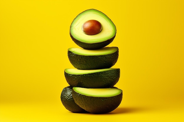 Sfondo di frutta modello di cibo verde avocado