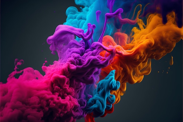 Sfondo di fumo colorato, arte generata ai