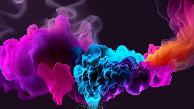 Sfondo di fumo colorato IA generativa