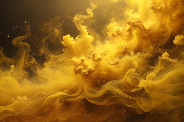 Sfondo di fumo giallo Sfondo di fumo Sfondo di effetti di fumo Sfondi di fumo Sfondo di fumo colorato Sfondo di fumo astratto AI Generativo