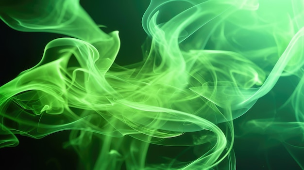 Sfondo di fumo verde al neon