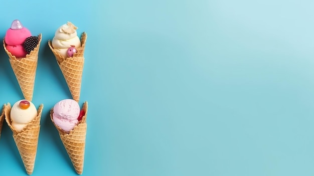 Sfondo di gelato Illustrazione AI GenerativexA