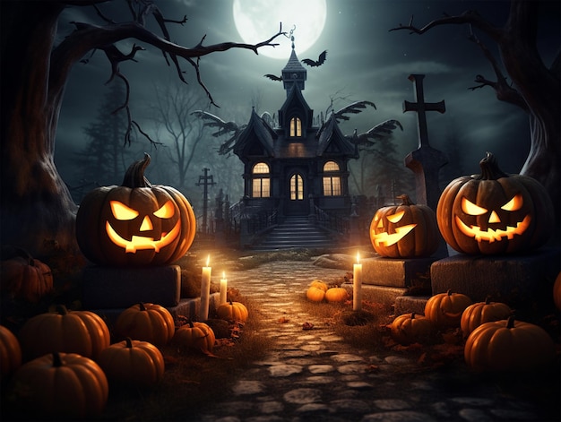 Sfondo di Halloween e design della carta da parati per banner poster di Halloween
