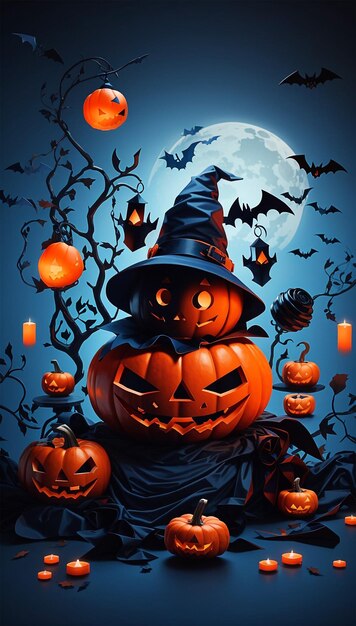 sfondo di halloween per poster banner carta da parati ecc stile spettrale arte generativa ai