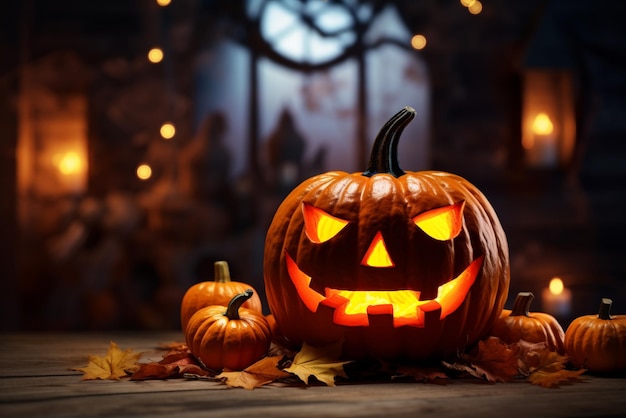 Sfondo di Halloween zucca fantasmaGenerativo di AI