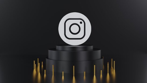 Sfondo di Instagram in stile 3D di alta qualità Vector