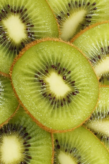 Sfondo di kiwi tagliato