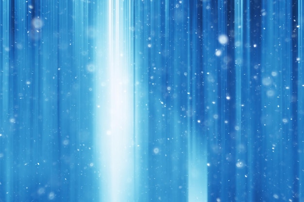 sfondo di linee di neve blu / sfondo astratto fiocchi di neve blu di natale sfondo sfocato, fiocchi di neve