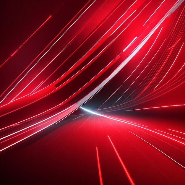 Sfondo di linee rosse digitali incandescente elegante vettoriale